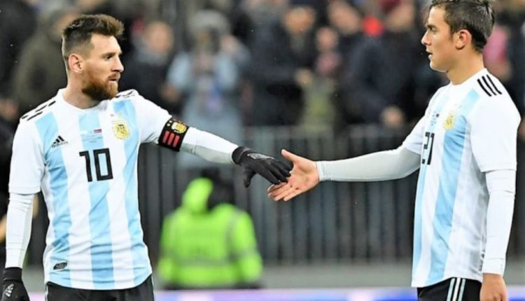 ديبالا وميسي مع منتخب الأرجنتين