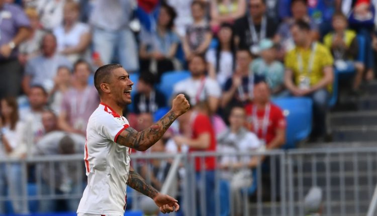 كولاروف يحتفل بهدفه فى كوستاريكا