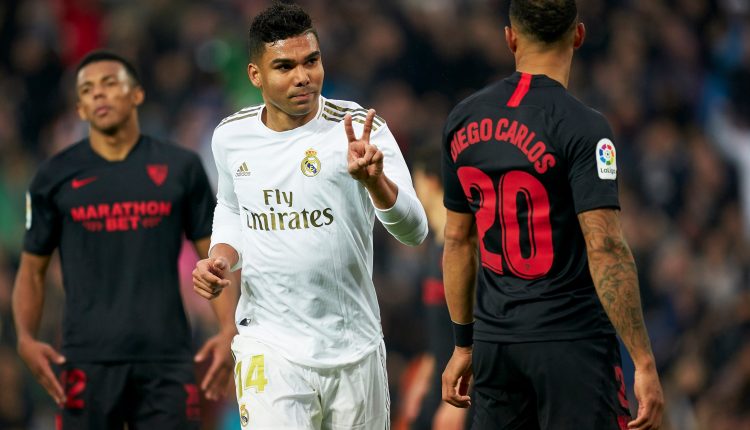 كاسيميرو من مباراة ريال مدريد وإشبيلية