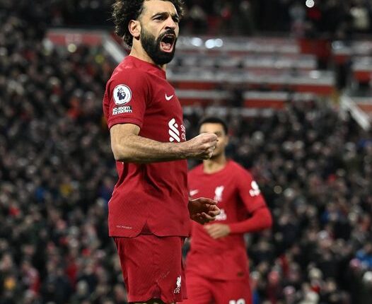 محمد صلاح من مباراة ليفربول وولفرهامبتون