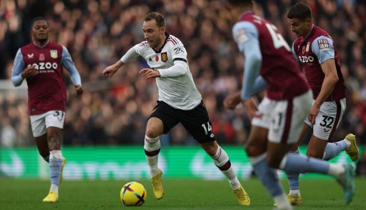 مانشستر يونايتد ضد أستون فيلا في الدوري الإنجليزي