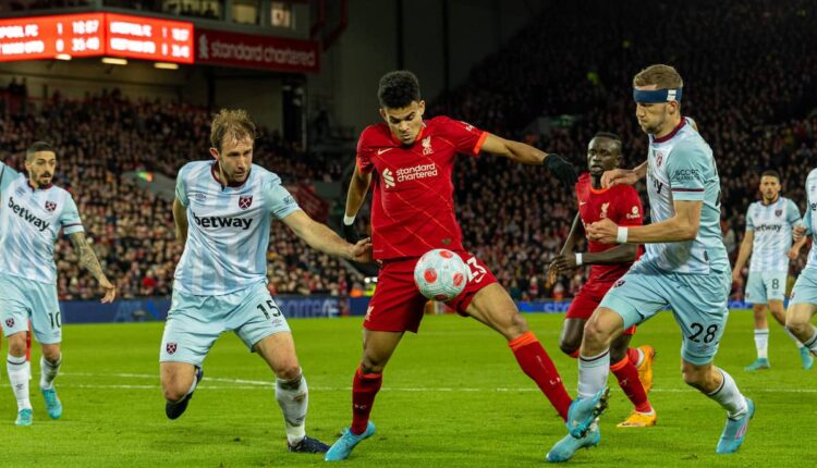 ليفربول ضد وست هام في الدوري الإنجليزي