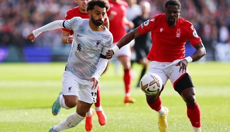 صلاح من مباراة ليفربول ضد نوتنجهام فورست