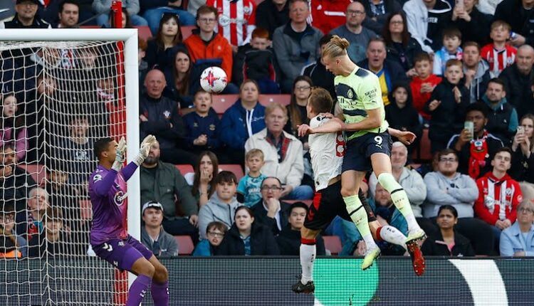 هالاند من لقاء مان سيتي وساوثهامبتون