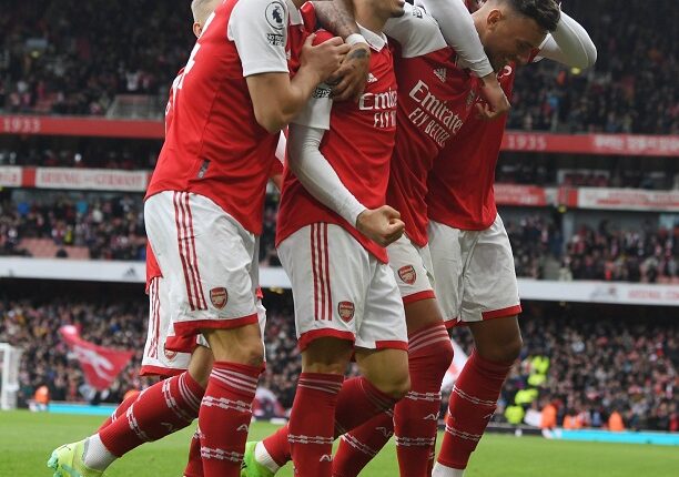 فريق أرسنال من مباراة ليدز يونايتد في الدوري الإنجليزي